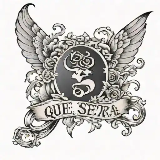 The phrase 'Que Sera' tattoo design idea