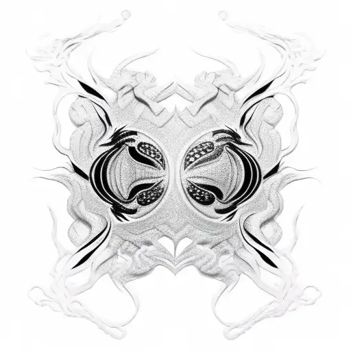 Spiderman and venom in yin and Yang style tattoo design idea