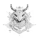 carousel cyber sigilism  tattoo design idea