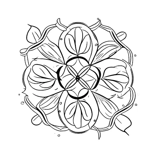 Rangoli mandala design concept of floral line art isolated on white  background is in Seamless pattern:: tasmeemME.com