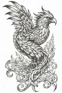 flaming Phoenix  tattoo design idea