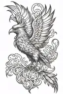 flaming Phoenix  tattoo design idea