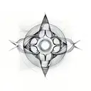 infinity symbol, left loop is a heart, right loop is a sun. tattoo design idea