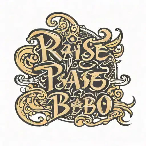script font saying Praise the Bao tattoo design idea