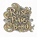script font saying Praise the Bao tattoo design idea