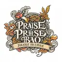 script font saying Praise the Bao tattoo design idea