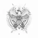 double headed eagle tattoo design idea