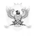 double headed eagle tattoo design idea