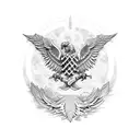 double headed eagle tattoo design idea