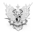 double headed eagle tattoo design idea