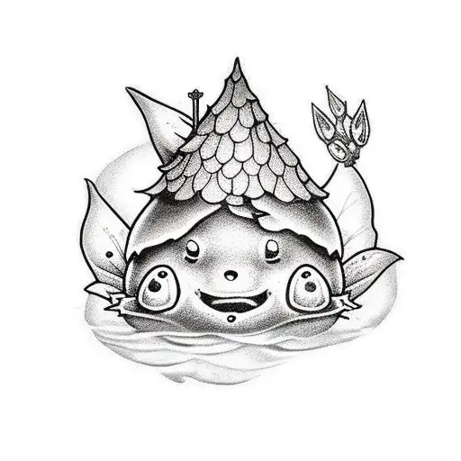 fairy toad gnome houses  tattoo design idea
