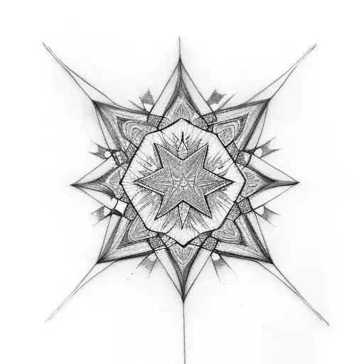 star with coordination  tattoo design idea