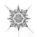 star with coordination  tattoo design idea