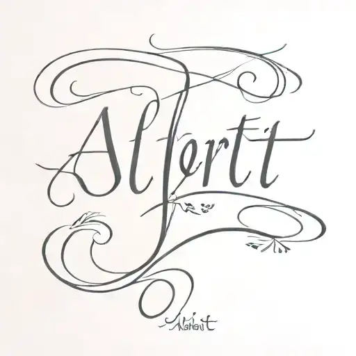 ALBERT name tattoo tattoo design idea
