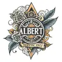 ALBERT NAME tattoo design idea