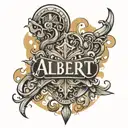 ALBERT NAME tattoo design idea