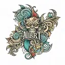 ALBERT NAME tattoo design idea