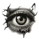 scary eye tattoo design idea