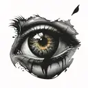 scary eye tattoo design idea