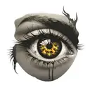 scary eye tattoo design idea