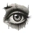 scary eye tattoo design idea