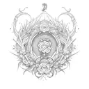 i want to be writed in the middle of a wreath Love Learn Enjoy tattoo design idea