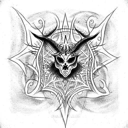 satanic tattoo design idea
