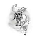 generate a tattoo using bike,hills,river,dog  tattoo design idea