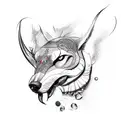 generate a tattoo using bike,hills,river,dog  tattoo design idea