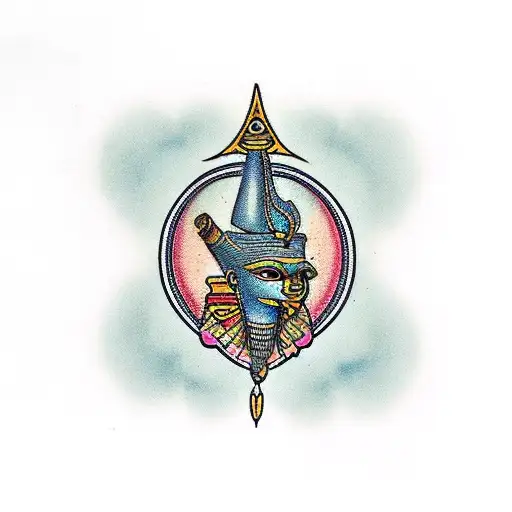 Osiris and Ammit tattoo design idea