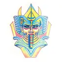 egypt god osiris  tattoo design idea