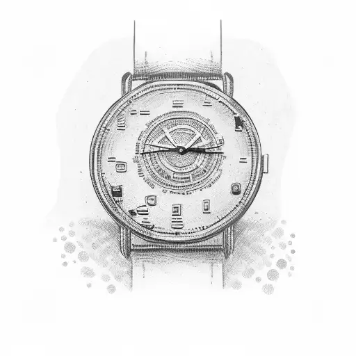 euro money a watch tattoo design idea