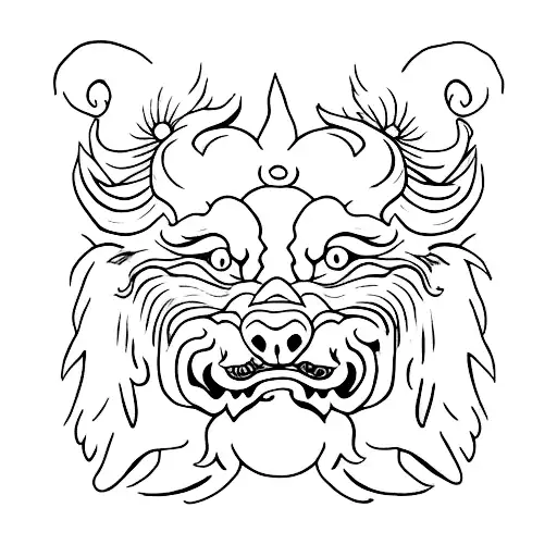 Foo Dog tattoo design idea