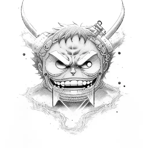 One Piece Manga- Monkey D Luffy, Rorona Zoro and Sanji from Wano Arc tattoo design idea