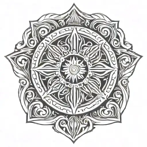 Ancient Greece style shield tattoo design idea