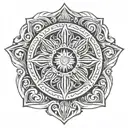 Ancient Greece style shield tattoo design idea