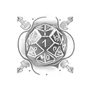 Dice tattoo design idea