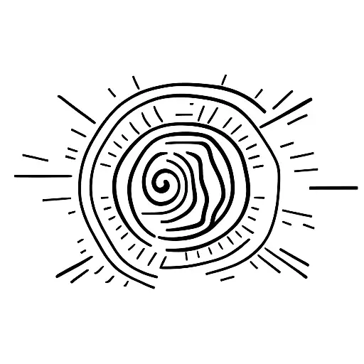 spiked lines tattoo design idea