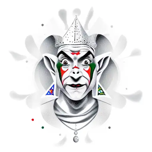 The medieval Jester tattoo design idea