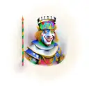 The medieval Jester tattoo design idea