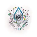 Companion with Initials L, F, S and M tattoo design idea