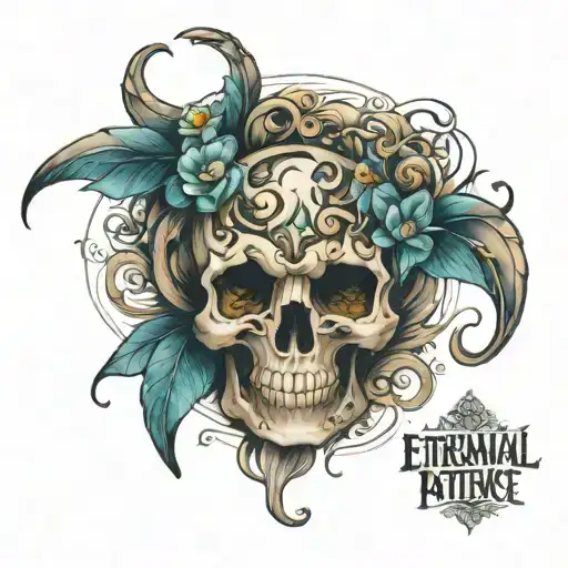 Eteranal patience title tattoo design idea