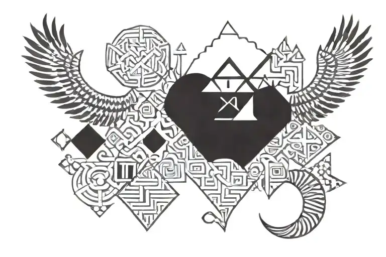Berber symbol tattoo design idea