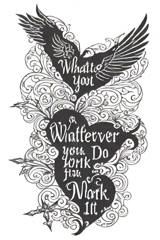 WHATEVER YOU DO, WORK AT IT WITH ALL YOUR HEART, AS THOUGH YOU WERE WORKING FOR THE LORD AND NOT FOR PEOPLE COLOSSIANS 3 tattoo design idea