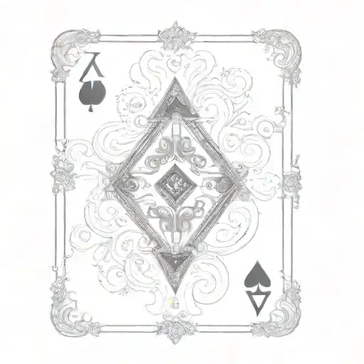 7 of spades 2 of diamonds playing card featuring symbols tattoo design idea