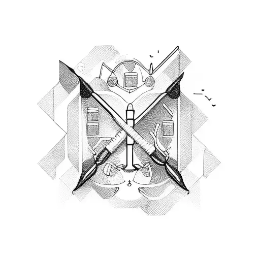 medicine laboratory tattoo design idea