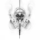 laboratory tattoo design idea