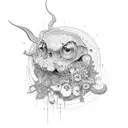 laboratory tattoo design idea