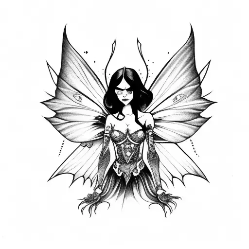 Pin by mike firoved on Inner Sanctuary  Gothic fairy tattoo Gothic fairy  Fairy drawings
