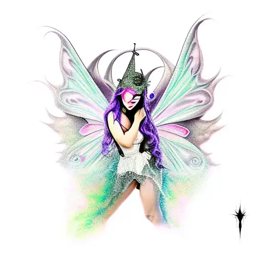 Dark Fairy Tattoos Desktop Background